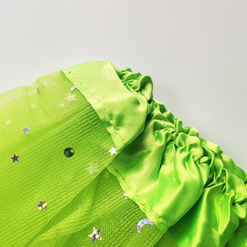 WINROLA Little Girls Stars Sequins Tutu Skirt Princess Ballet Dance Dress for 0-6 Y Sparkle Elastic 3 Layered Tulle Tutu Skirt - Image 3